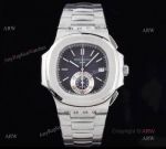 3K Factory Patek Philippe Nautilus Chronograph 5980 Mens Watch Replica - Dark Blue Dial